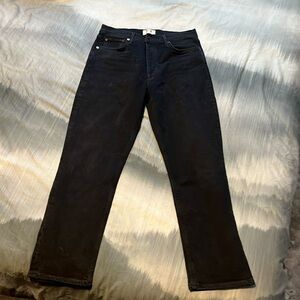 Agolde Women's High Rise Jeans in Dark Gray